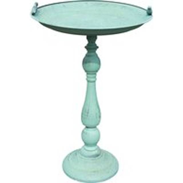 Ornamental Free Standing, Weather Resistant, Pedestal Style, Easy Assemble Bird Bath - Green - One Size