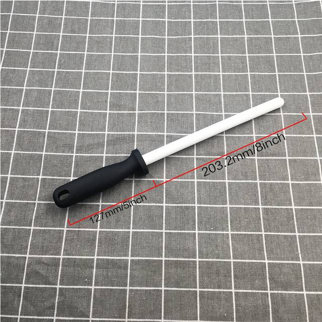 (a-8 inch Sharpeners) Ceramic sharpening sticks household kitchen slaughtering knife sticks professional handheld cylindrical knife sharpener musat
