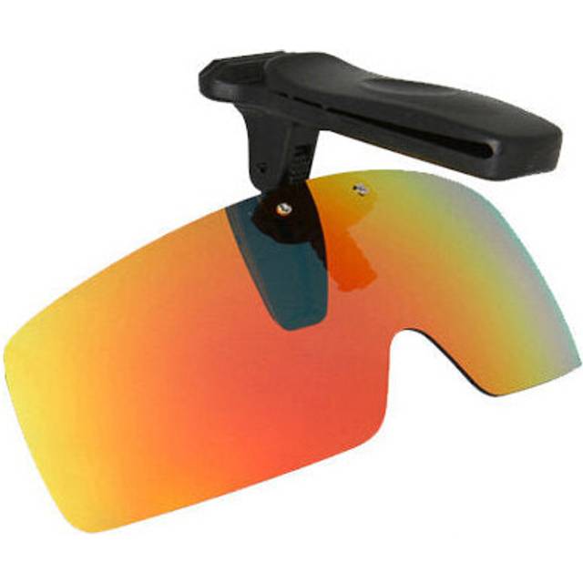 (Color film yellow) Unisex Sunglasses Polarized UV Protection Clip-On Cap Lens Cycling Driving