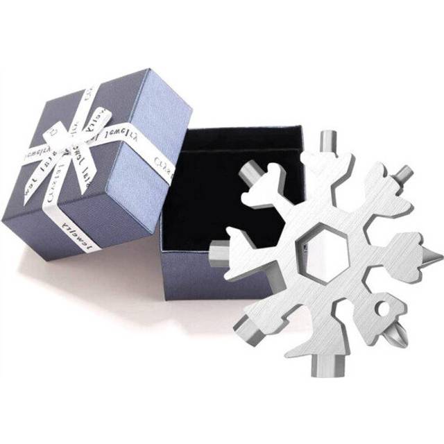 (silver box) SnowflakeÂMultiÂTool Pocket Keyring
