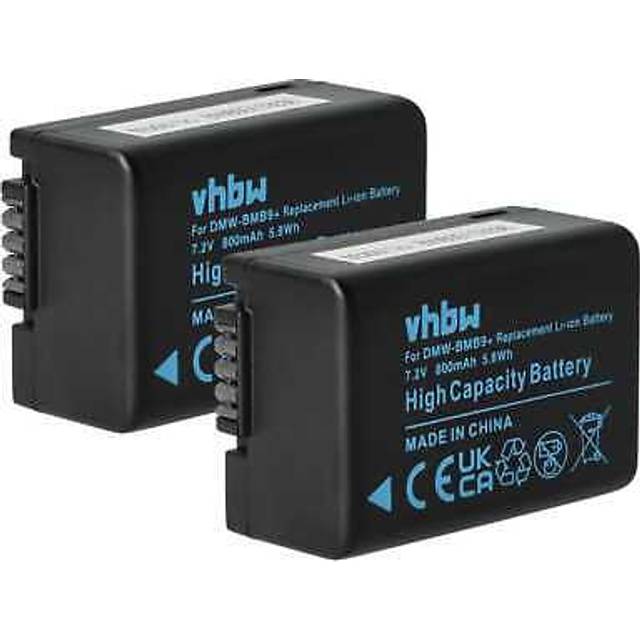 2x Battery For Panasonic Lumix Dc-fz83 Dc-fz82 Dmc-fz150 Dmc-fz100 800mah