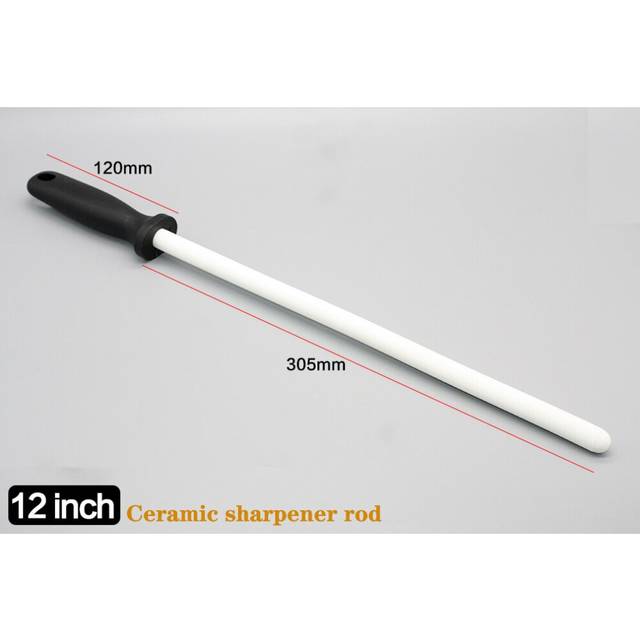 (a-Ceramic 12) Diamond Ceramic(zirconia) Carbon Steel Sharpening Rod Knife Sharpener With ABS Handle Sharpening For Chefs Steel Knives