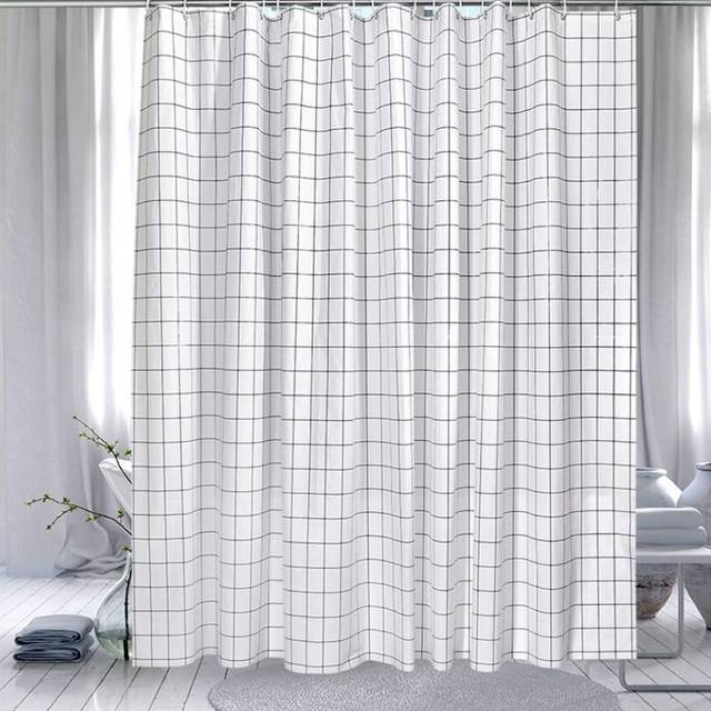 (Extra Long) Simple Grid Shower Curtain