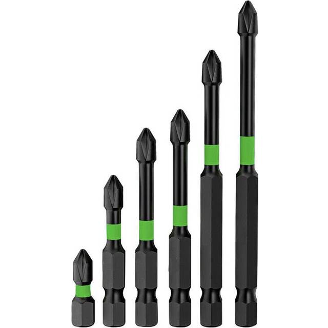 6PCS Magnetic Anti-Slip Drill Bit Cross Head Impact Screwdriver Drills Bit