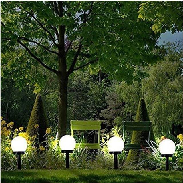 Solar Powered Ground Lights Super Bright Solar Globe Stake Outdoor