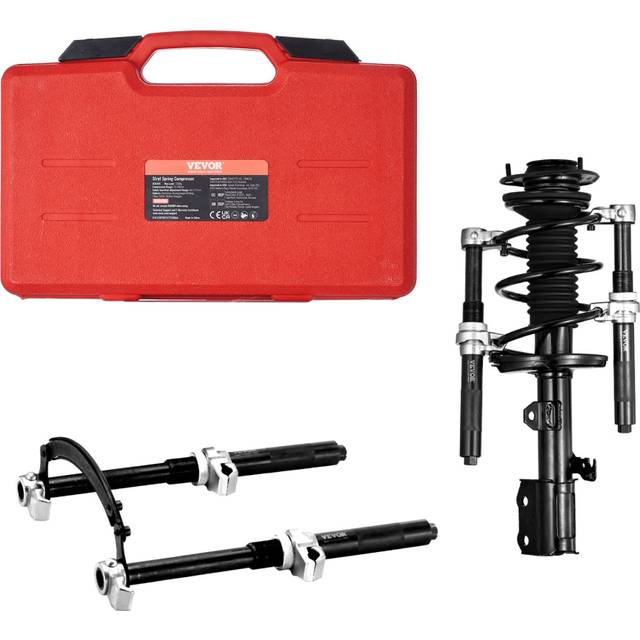 VEVOR Coil Spring Compressor Tool, 2 pcs Heavy Duty Macpherson Strut Spring Compressor Set, 1200.2 kg Strut Spring Compressor with Safety Bracket and Carrying Case, for Car Truck ATV UTV