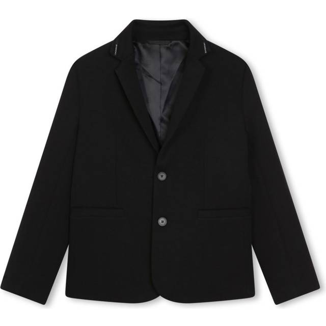 2-Buttons Jersey Blazer With Logo Side Band size 10 Y (10 Y)