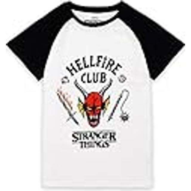 (9-10 Years) Stranger Things Short Sleeved T-Shirt (Unisex Kids White)