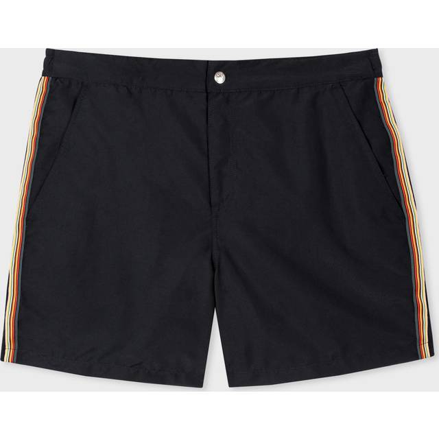 Tailored Signature Stripe Swim Shorts Black, XL