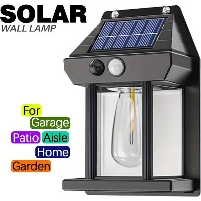 (1pc) Wall Lamp with 3 Modes for Outdoor Villa Garden Courtyard Decoration and Night Lighting