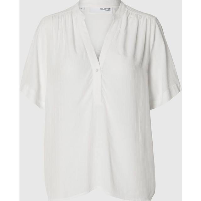 SELECTED FEMME Slfsusie-Mivia Ss Top Noos |Vit |34