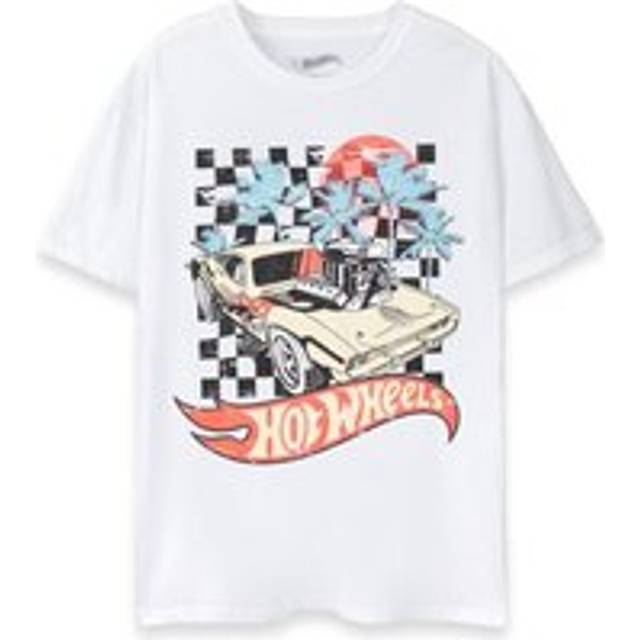 (XL, White) Hot Wheels Mens Sunset T-Shirt