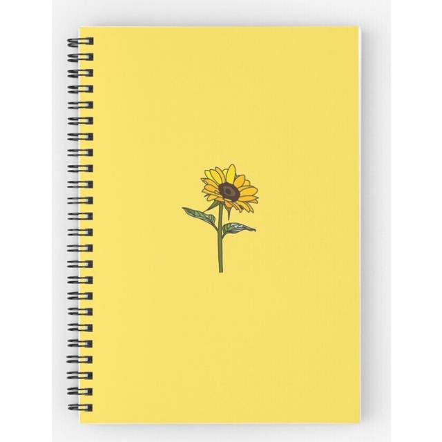 Spiral Notebook Little Aesthetic Sunflower A5 120 Pages