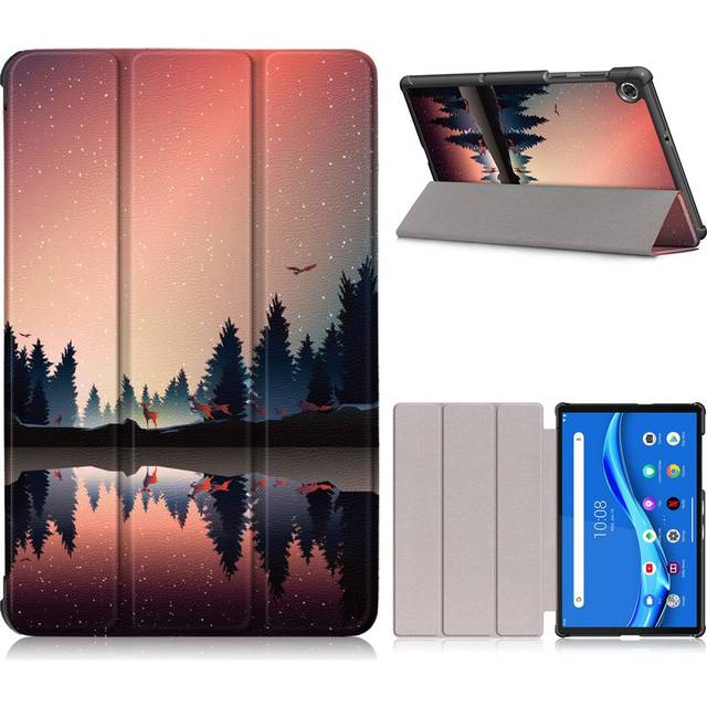 Lenovo Tab M10 FHD Plus läderfodral med trefaldigt mönster - Träd Och Träd