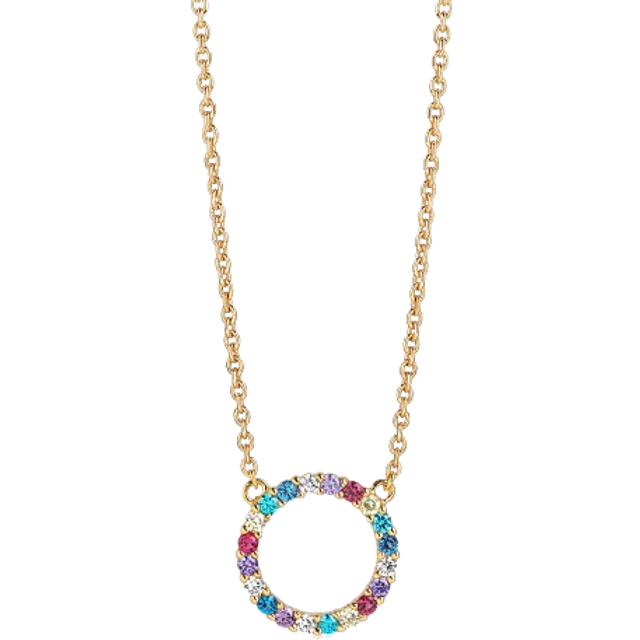 Biella Grande Color Necklace - Förgyllt-Silver Sterling 925 (42-45 cm)