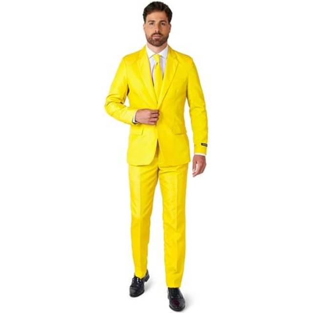 Men&#39;s Suitmeister Solid Yellow Suit (L)