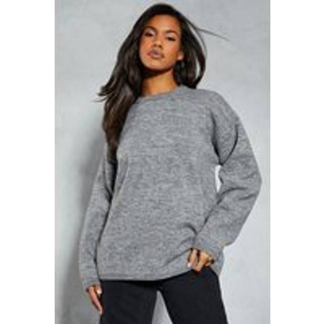 MissPap Womens Premium Knitted Mohair Oversized Jumper - Beige - Size Small