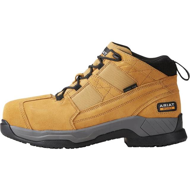 (8.5 UK, Wheat Suede) Ariat Mens Suede Contender Steel Toe Safety Boot