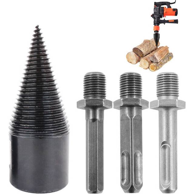 32mm/42 mm Wood Splitting Drill Bit Firewood Log Splitter Drill Bit Set  Electric Wood Chopping Tool