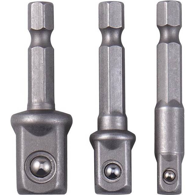 3PCs/set 1/4 3/8 1/2Hex Power Drill Bit Driver Socket Bits Set Adapter Wrench Sleeve Extension Bar For Electric Screwdriver Bits