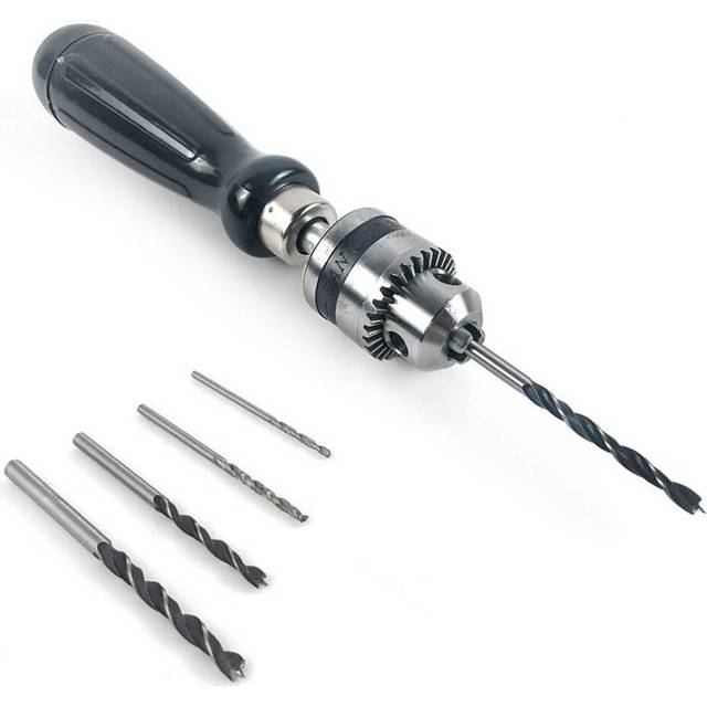 Pin Vise Hand Drill Bits, Mini Twist Drill Bits Set, for Woodworking Precision DIY Model Jewelry Walnut