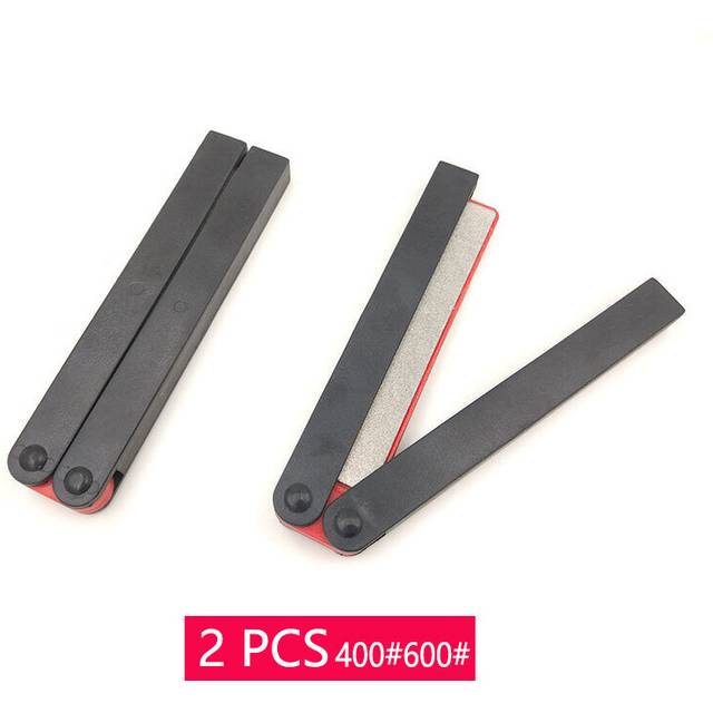 (a-2PCS) Diamond Sharpener Portable Double Side Whestone for Pocket Folding Knife Sharpening Stone Sharpener Suitable for Outdoor