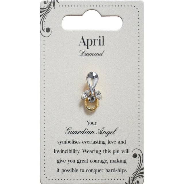 Guardian Angel April Birthstone Angel Pin With Gem Stone Sentimental Gift Idea