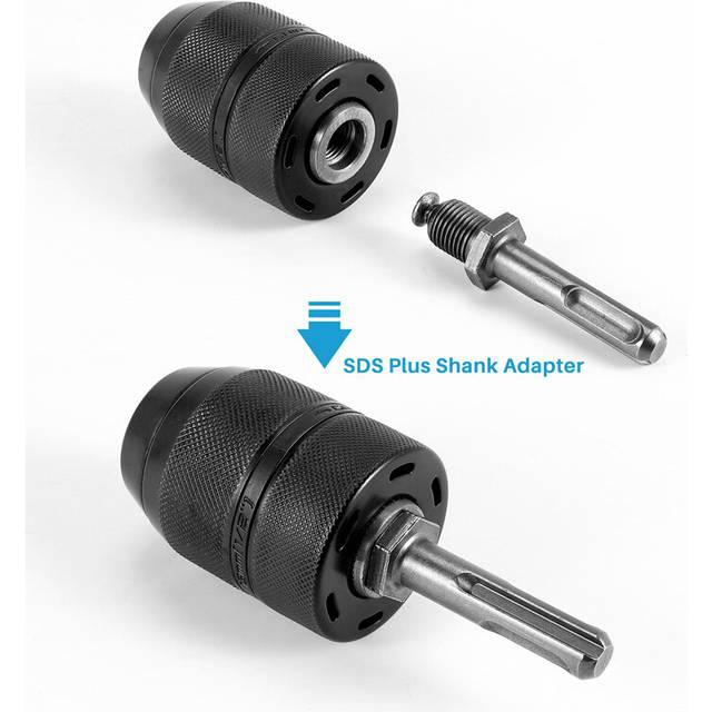 2-13MM Keyless Drill Chuck with SDS Plus Adaptor,1/2-20UNF Impact Drilling Chuck Change Adapter Converter Tool
