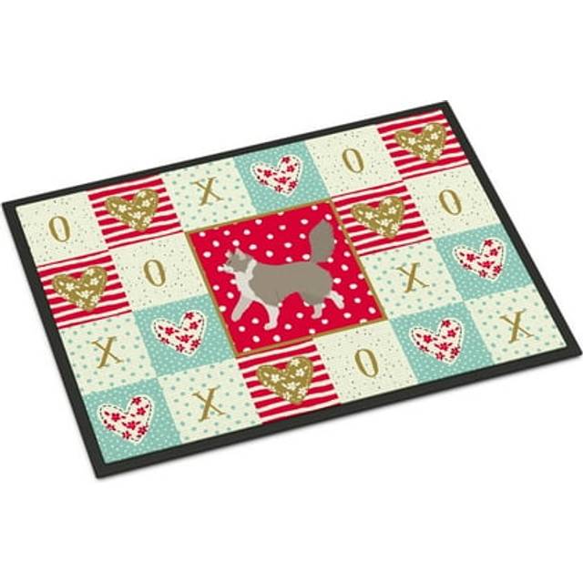 """""Caroline's Treasures Asian Semi Longhaired Cat Love Indoor or Outdoor Mat 18x27 doormats  Multicolor"""""