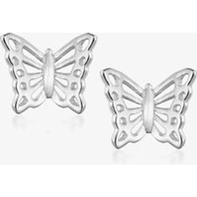 Sterling Silver Filigree Butterfly Stud Earrings 8.55.5279