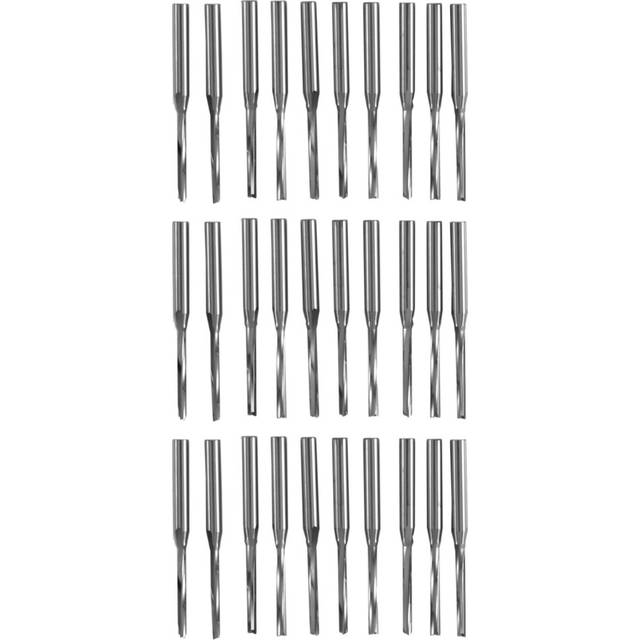 30 Pcs Two Straight End Mills Straight Slot Bit Wood Cutter Two Double Flute Bits 3.175X2X17mm for CNC Router