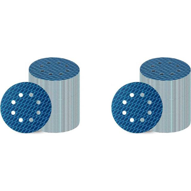140Pcs Orbital Sander Sandpaper 5 Inch 8 Hole Sanding Disc Sand Paper 320 Grit for Anti Blocking Rhombus Discs