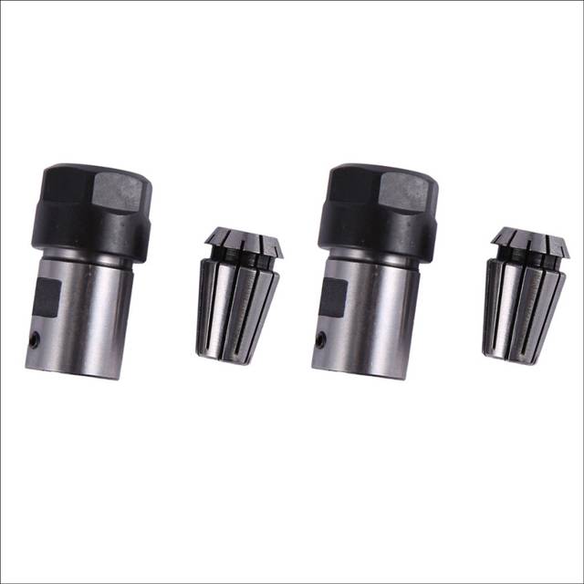 2Pcs C20 Er16 32L 8mm Spindle Motor Clamp Rod + 2Pcs Er16-1/8(3.175)mm Collet