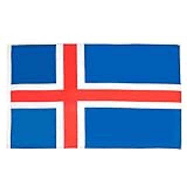 AZ FLAG - Iceland Flag - 3x5 Ft - Light Polyester Icelander Banner with Two Brass Eyelets - Fade Resistant - Vivid Colors - 3' x 5' Feet - 150x90 Cm