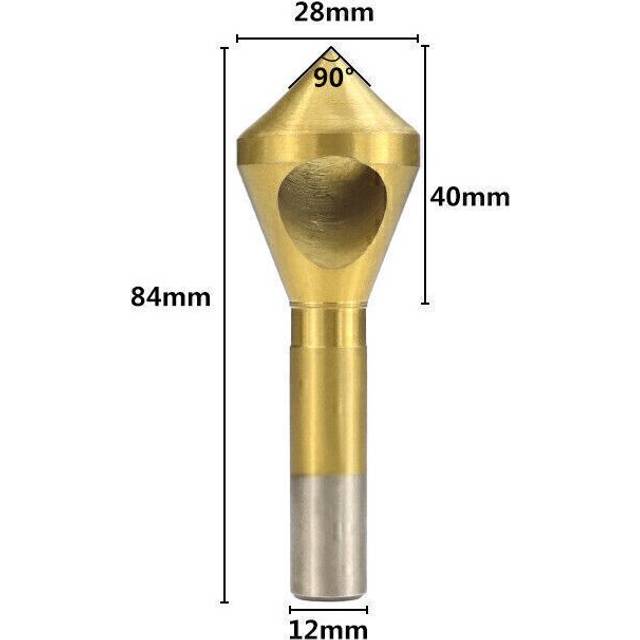 (  15-20) Countersink Deburring Drill Bit Chamfer Drill HSS Metal Taper Hole Ti-Coated