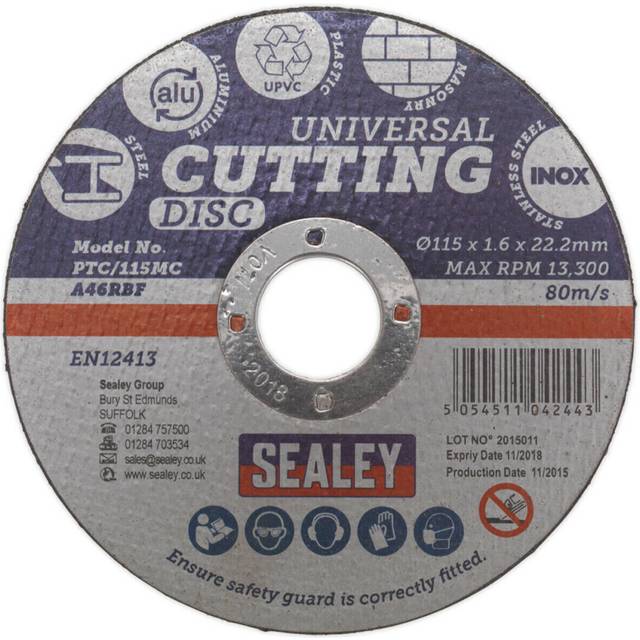 Versatile 115mm Cutting Disc For Metal, Masonry, And More - One Size