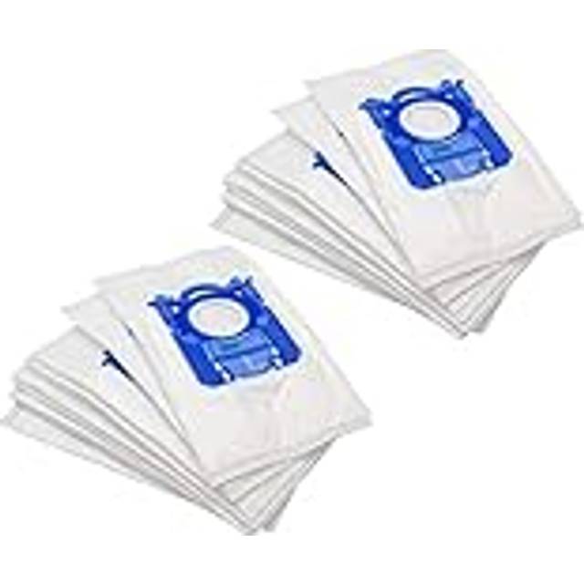 vhbw 20 x dammsugarpåsar kompatibla med Electrolux S-Bag, Power Outlet, SmartVac 110, SmartVac 140 BOX 1, SmartVac Z 5000-5695 – vit