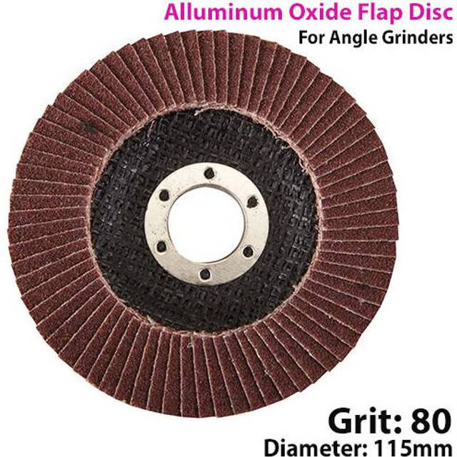 115mm 80 Grit Aluminium Oxide Sanding Flap Disc Angle Grinder Wood & Metal File