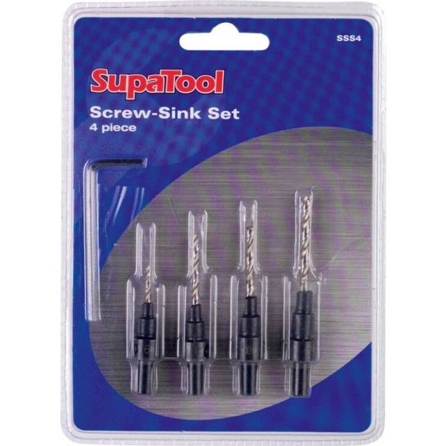 SupaTool Screw-Sink Countersink Drill Bit (Pack of 4)