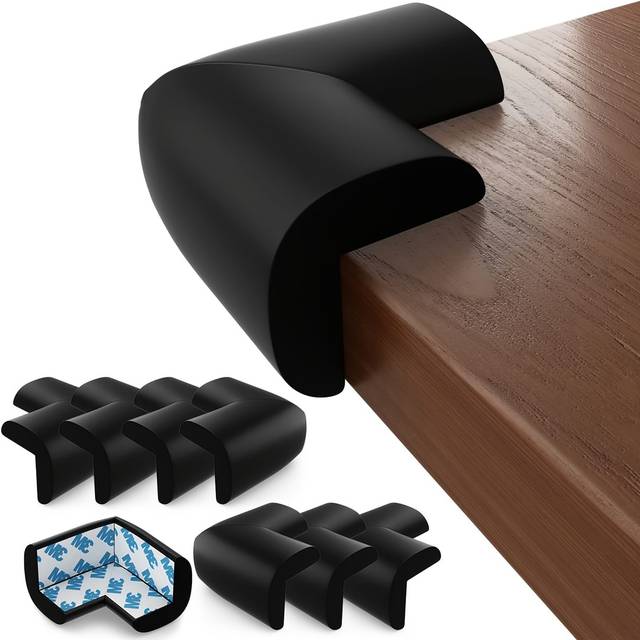 SHEIN 8pcs Thick Baby Safety Bumper Corner Guards, Waterproof Anti-Collision Cushion Edge Protectors, Quick Rebound