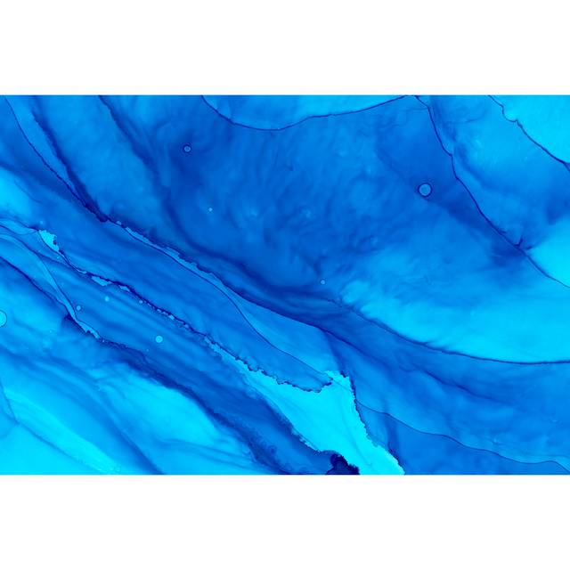 Sky Blue Alcohol Ink Background - Wrapped Canvas Art Prints (20cm H x 30cm W x 3.8cm D)