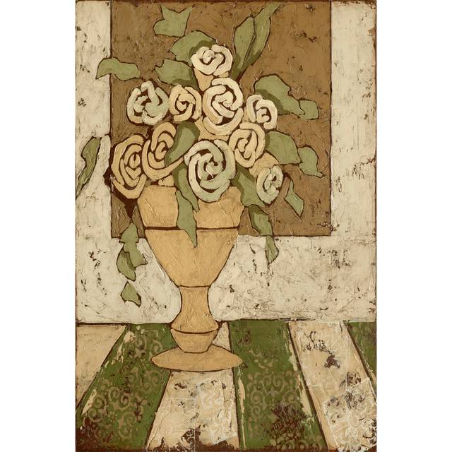 Small Golden Bouquet I by Megan Meagher - Wrapped Canvas Graphic Art (46cm H x 30cm W x 3.8cm D)