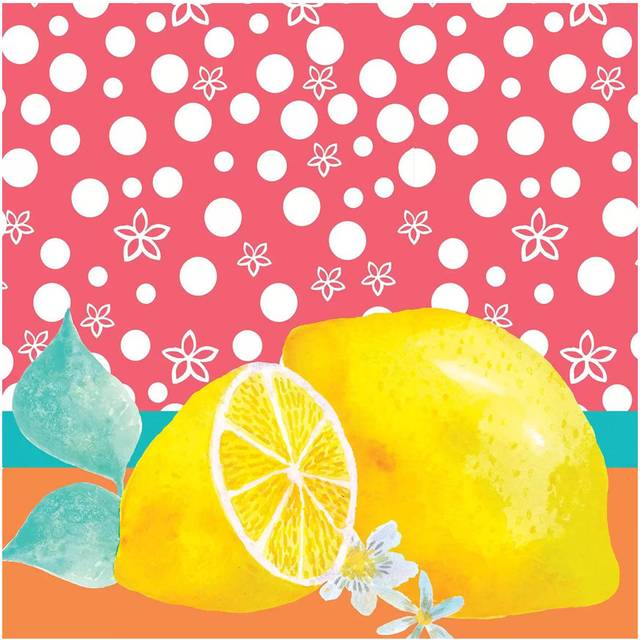 Lemon Inspiration I by Larisa Hernandez - Wrapped Canvas Painting (93.98 cm H x 93.98 cm W x 3.175 cm D)