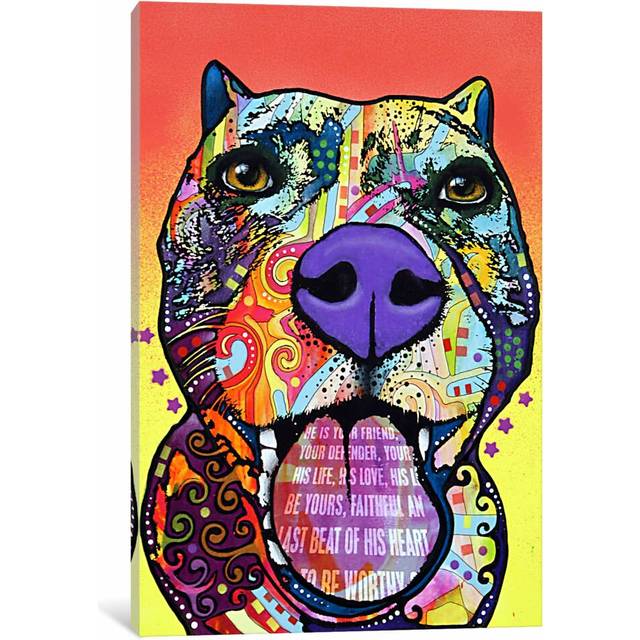 'Bark Don't Bite' Graphic Art on Wrapped Canvas (66.04 cm H x 45.72 cm W x 1.91 cm D)