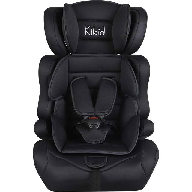 Kikid Bilbarnstol Basic 76-150cm R129, svart-grå