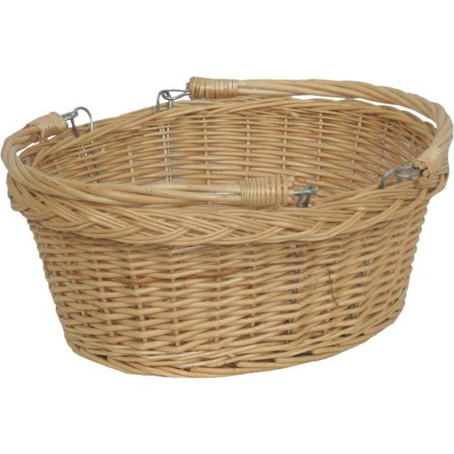 Wicker Small Swing Handle Shopper Basket - Brown