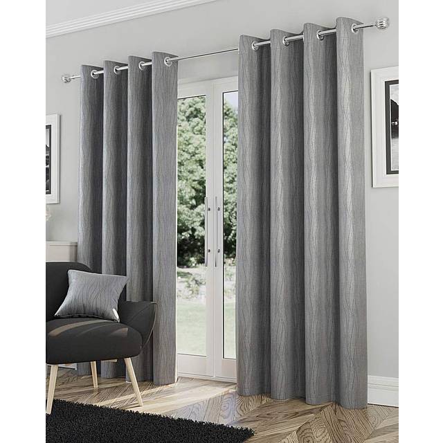 Goodwood Thermal Curtain Silver - Enhanced Living - Size: 117 x 137cm