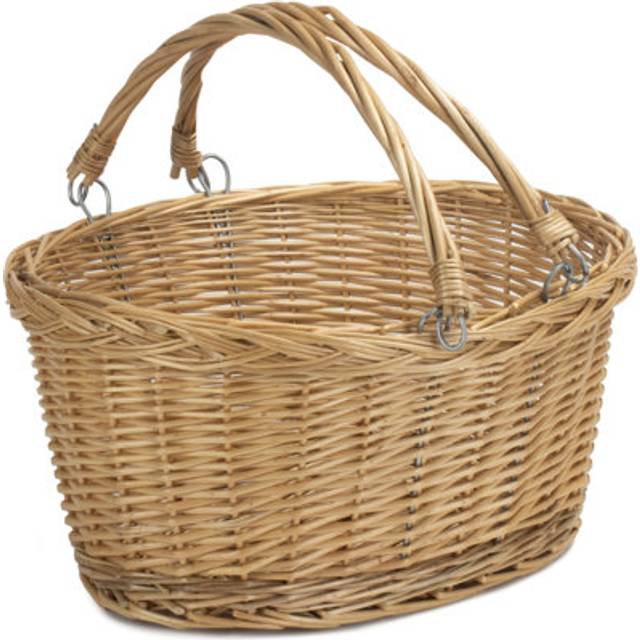 Wicker Medium Swing Handle Shopper Basket - Brown
