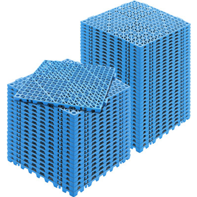 Vevor interlocking drainage floor mat 12" x 12" pvc non-slip floor tiles 50 pack