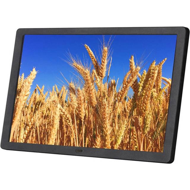 (Black) 15'' HD Photo Picture Frame Clock MP4 Movie Player+Remote Control